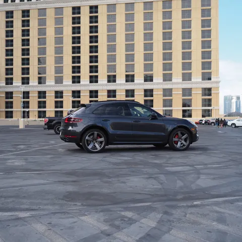 Macan Turbo across from the Bellagio