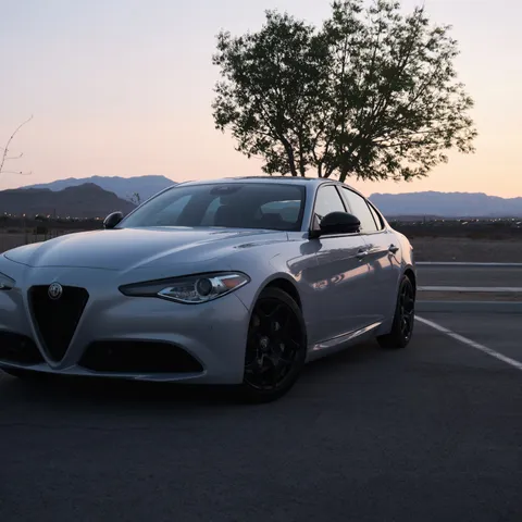 Giulia at dusk, desert lot
